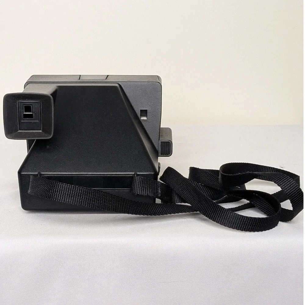 Polaroid Sun 600 LMS Instant Film Camera Silver Black Vintage 80s Retro WORKING